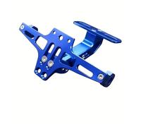 Motorcycle Rear License Plate Mount Holder Aluminum Alloy Bracket Motorcycle Compatible with Accessories Motorcycle Modification Parts(Blue)