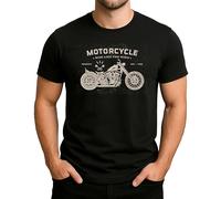 Motorcycle Ride Like The Wind Design - Graphique Chopper vintage avec look américain - T-shirt pour homme style rétro, Noir , 3XL