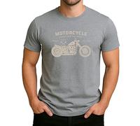 Motorcycle Ride Like The Wind Design - Graphique Chopper vintage avec look américain - T-shirt pour homme style rétro, gris, XXL
