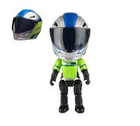 Motorcycle Rider Small Action Figures Transform Helmet Doll Toy
