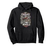 Motorcycle Rider Therapy Two Wheels Vintage Bike Sweat à Capuche