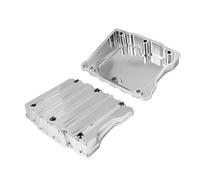 Motorcycle Rocker Box Couverture en Aluminium Compatible avec Les modèles de tournée de tournée King Classic Electra Twin Cam Bob Softail(Chrome)