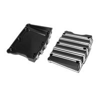 Motorcycle Rocker Box Couverture en Aluminium Compatible avec Les modèles de tournée de tournée King Classic Electra Twin Cam Bob Softail(Black)