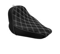 Motorcycle SALO SIÈGE LOBILLE PROFILDE Cuir Diamond COSHION Compatible avec Softail Fat Boy Breakout FLSTF FXBRS Modèles 2018 2023(Solo Seat A)