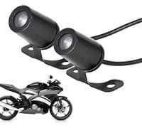 Motorcycle Side Projector Lights pour Kawasaki Z250 Z300 Z650 Z750 Z800 Z900 Z1000 Z1000SX, Motorcycle Angel Wings Shadow Light LED Underglow Kit Waterproof Side Mount Ambient Lamps,White