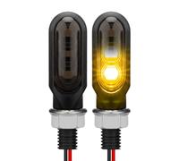 Motorcycle Signals Lights, 2x LED Flowing Turn Signal Lights, 3 LED Motorcycle Turn Signals | Motorbike Indicator Light Signal,High Brightness Energy Saving Waterproof Blinker Light For Automotive