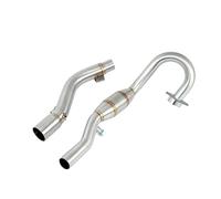 Motorcycle Silencer Exhaust Pipe Collecteur d'échappement intermédiaire en acier inoxydable, type Slip-On, compatible avec CRF250L/CRF250RALLY 2012-2021(The front section has a stock)