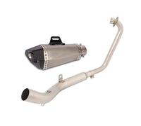 Motorcycle Silencer Exhaust Pipe Échappement complet pour moto, collecteur central, silencieux 51 mm, DB Killer, compatible avec ZONTES ZT125 U1 ZT125 G1 2021-2023(C)