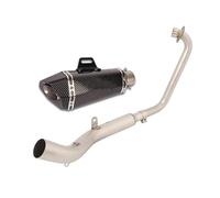 Motorcycle Silencer Exhaust Pipe Échappement complet pour moto, collecteur central, silencieux 51 mm, DB Killer, compatible avec ZONTES ZT125 U1 ZT125 G1 2021-2023(A)