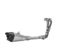 Motorcycle Silencer Exhaust Pipe Kit de silencieux d'échappement avant et arrière pour moto, compatible avec MT09 2021-2025(Imitation carbon head 1 set)