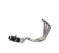 Motorcycle Silencer Exhaust Pipe Modification du tuyau d'échappement, double port d'oxygène, silencieux avant et arrière divisé, compatible avec CBR650R 2014-2025(89 full carbon fiber)