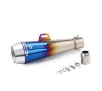 Motorcycle Silencer Exhaust Pipe Pièces de modification de moto tuyau d'échappement de grande cylindrée Compatible avec TMAX500(Half Blue White)