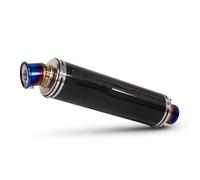 Motorcycle Silencer Exhaust Pipe Pot d'échappement moto en acier inoxydable compatible avec Z900(Curled edge and blue ends)