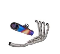 Motorcycle Silencer Exhaust Pipe Silencieux d'échappement avant et arrière en acier inoxydable, entièrement modifié, compatible avec S1000R 2010-2014/RR 2010-2016(C)