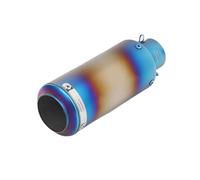 Motorcycle Silencer Exhaust Pipe Silencieux d'échappement universel de 51 mm avec DB Killer pour moto, compatible avec les modèles R3, R25, MT07, MT09, MT03, R6, R11(Blue 60mm)