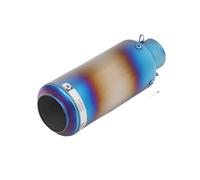 Motorcycle Silencer Exhaust Pipe Silencieux d'échappement universel de 51 mm avec DB Killer pour moto, compatible avec les modèles R3, R25, MT07, MT09, MT03, R6, R11(Blue 51mm)