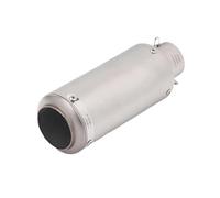 Motorcycle Silencer Exhaust Pipe Silencieux d'échappement universel de 51 mm avec DB Killer pour moto, compatible avec les modèles R3, R25, MT07, MT09, MT03, R6, R11(Silver 60mm)