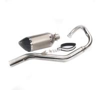 Motorcycle Silencer Exhaust Pipe Tuyau d'échappement avant en acier inoxydable, grand turbocompresseur de modification de moto compatible avec Benelli 250 Small Yellow Dragon 250(Suit 13)