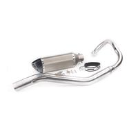 Motorcycle Silencer Exhaust Pipe Tuyau d'échappement avant en acier inoxydable, grand turbocompresseur de modification de moto compatible avec Benelli 250 Small Yellow Dragon 250(Suit 4)