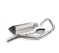 Motorcycle Silencer Exhaust Pipe Tuyau d'échappement avant en acier inoxydable, grand turbocompresseur de modification de moto compatible avec Benelli 250 Small Yellow Dragon 250(Suit 14)