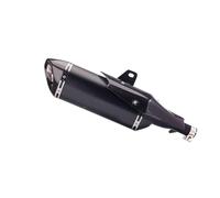 Motorcycle Silencer Exhaust Pipe Tuyau d'échappement modifié, échappement arrière à section médiane, couvercle en fibre de carbone Compatible avec ADV750 17-21(Black Carbon Head)