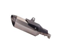 Motorcycle Silencer Exhaust Pipe Tuyau d'échappement modifié, échappement arrière à section médiane, couvercle en fibre de carbone Compatible avec ADV750 17-21(Titanium Carbon Head)