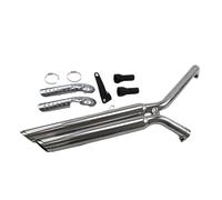 Motorcycle Silencieux D'échappement Pour Rebel CM300 CM500 Pour CMX 300/500 Slash Cut Système D'échappement Complet Silencieux Double Échappement Avec DB Killer(Chrome)