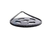 Motorcycle T8F Chain 136 Links and 38 44 54 74T Teeth Sprocket For 47cc 49cc Moto Scooter ATV Quad 2 Stroke Engine(44T-54MM Gold chain)
