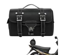 Motorcycle Tail Bag - Rear Saddle Storage for Touring with Retro Style | Water Resistant PU Leather Build, Multi Compartment Luggage for Travel Gear, Long Ride Organizer for Commuting and Adventure