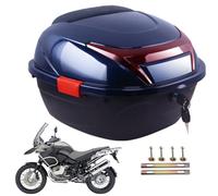 Motorcycle Tail Box - Cargo Storage Container, Rear Motorcycle Trunk | Heavy Duty Waterproof Carrier, Spacious Reflective Luggage Box, Ideal for Keeping Gear Or Other Items Secure