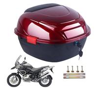 Motorcycle Tail Box - Storage Trunk Box, Luggage Top Carrier | Waterproof Large Reflector Case, Built-in Base Container, Perfect for Storing Clothes Or Hats During Road Trips