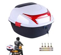 Motorcycle Tail Box - Storage Trunk Box, Luggage Top Carrier | Waterproof Large Reflector Case, Built-in Base Container, Perfect for Storing Clothes Or Hats During Road Trips