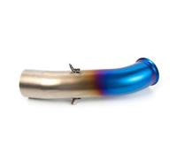Motorcycle Tailpipe End Piece pour Rc390 pour Duke 125 250 390 2017-2020 Silencieux D'échappement De Moto Lien Moyen Tuyau De Connexion Évasion Moto 51mm Slip-on(Stainless Steel-b)