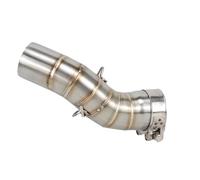 Motorcycle Tailpipe End Piece Slip-on pour Kawasaki pour Z900 2017 2018 2019 Moto Exhuast Moyen Lien Tuyau Échappement Silencieux Adaptateur 51mm Connecter Tuyau