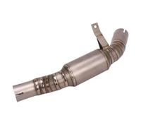 Motorcycle Tailpipe End Piece Tuyau D'échappement Moto pour Benelli pour Leoncino 500 Système D'échappement Tuyau Liaison Intermédiaire Tube De Connexion sans Lacet(Titanium Alloy)