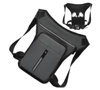 Motorcycle Thigh Bag, Waist Pack Bag, 12,2 pouces Large Capacity Waterproof Oxford, Gear Biker Organizer for Outdoor Running Camping Trips, Cycling Sports Use, Gris