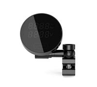 Motorcycle Tire Pressure Gauge 3 in 1 | Real - Time Display with Voltage & Time Monitor | Weatherproof T6063 Aluminum Alloy for Handlebar/Mirror Base | 360° Adjustable, Under