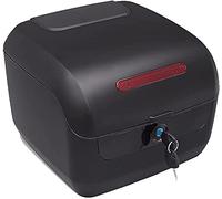 Motorcycle Touring Top Box Tail Trunk Luggage Box with Soft Backrest and Night Warning Light with Mounting Parts for Scooter/Motorcycle/Bicycle. (Matte Black)