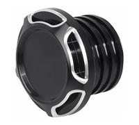 Motorcycle Universal Clockwise Tank Cover Fuel Oil Gas Cap Compatible With Sportster Dyna Softail Touring Road Street Electra Glide(L Black)