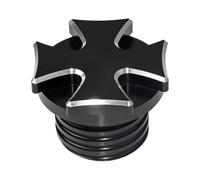 Motorcycle Universal Clockwise Tank Cover Fuel Oil Gas Cap Compatible With Sportster Dyna Softail Touring Road Street Electra Glide(K Black)
