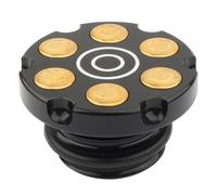 Motorcycle Universal Clockwise Tank Cover Fuel Oil Gas Cap Compatible With Sportster Dyna Softail Touring Road Street Electra Glide(H Black)