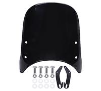Motorcycle Windshield with Shockproof Metal Iron Bracket Front Windscreen Wind Deflector for Motorbike ABS Plate High Strength Stable Driving Cool Easy Installation for