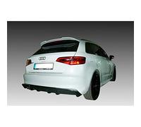 Motordrome Jupe arrière (Diffuser) compatible avec Audi A3 8V Sportback 2012-2016 (Découpé d'échappement à gauche) (ABS)