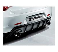 Motordrome Jupe arrière (Diffuser) compatible avec Alfa Romeo Giulietta 2010- (Échappement double gauche+droite) (ABS), Black