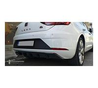 Motordrome Jupe arrière (Diffuseur) compatible avec Seat Leon 5F FR 5-portes Facelift 2017-2020 (ABS), Black