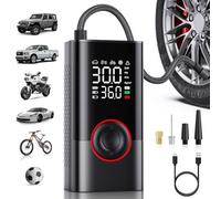 Motorenbau Gonfleur de pneu portable avec compresseur - Mini pompe à air sans fil avec manomètre numérique, 150 psi, gonflage 3 fois plus rapide et fonction d'arrêt automatique