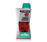 Huile moteur MOTOREX Cross Power 4T 10W60 100% synthétique 1L