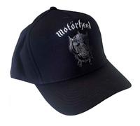 Motorhead Casquette De Baseball Band Logo Warpig Argenté Officiel Noir Strapback Size One Size