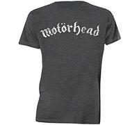 Motorhead Distressed Logo T-Shirt, Gris, Large Homme