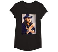 Motorhead Lemmy Kilmister Portrait As de Pique T-Shirt, Fille, Noir, S